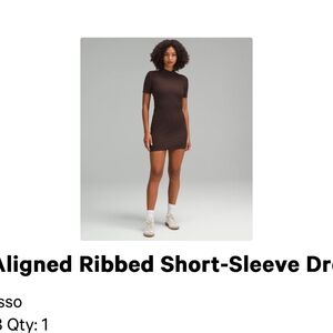 lululemon athletica Brown Ribbed Mini Dress